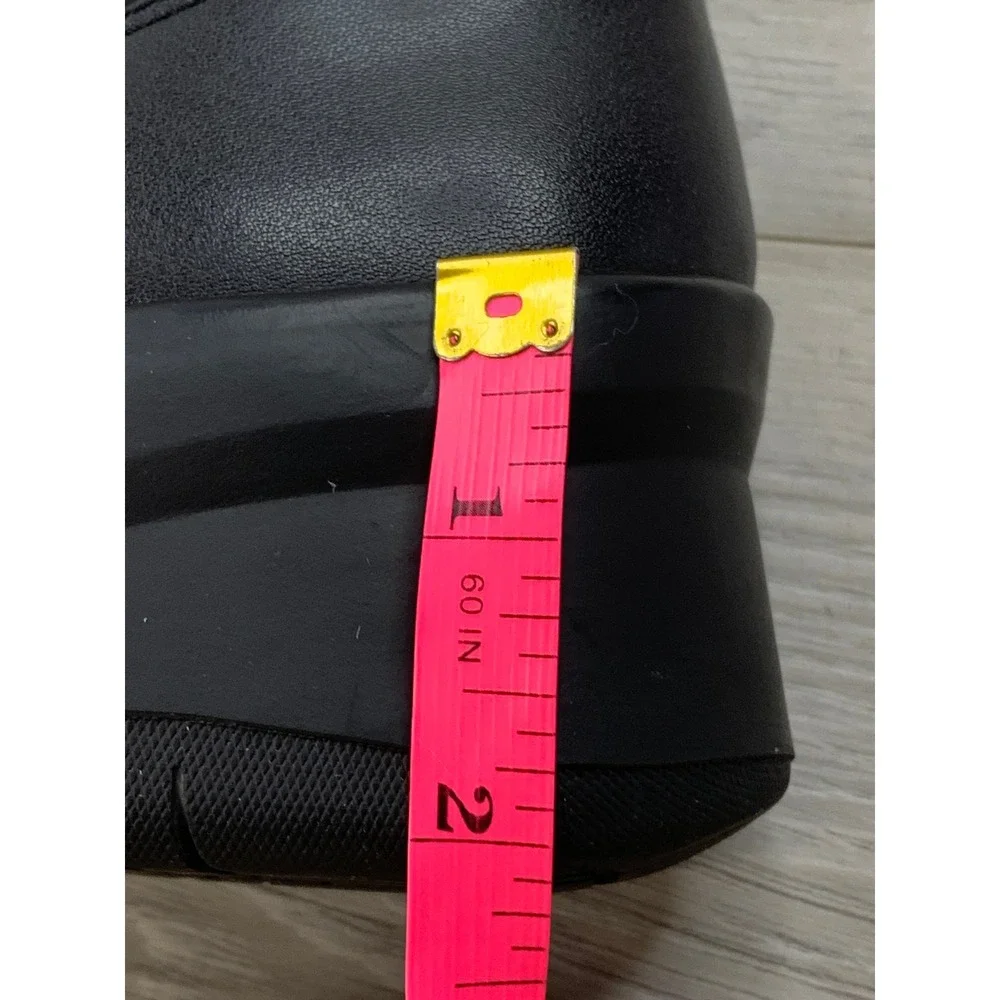 Clarks Women's Black Leather Mary Jane Wedge Shoes Ultimate Comfort 6.5